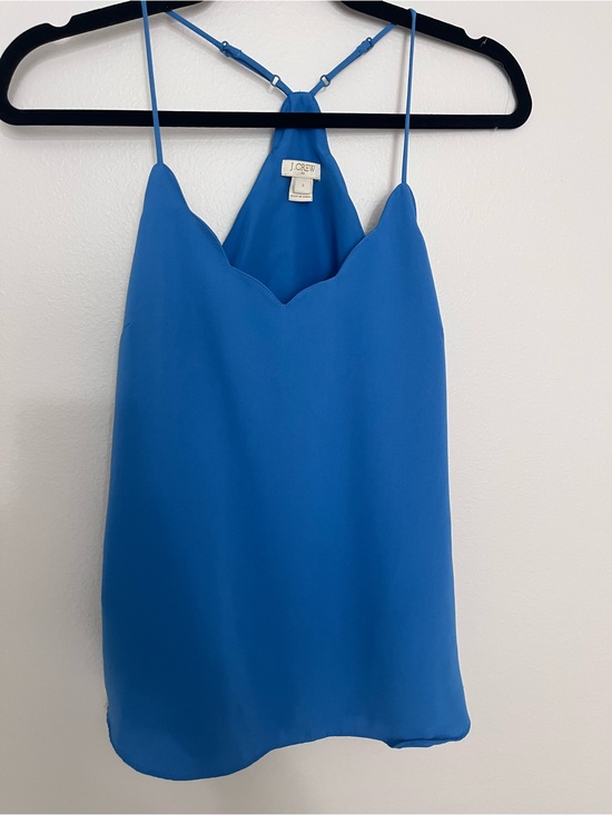 J. Crew Tops - J. Crew Cobalt Scalloped V-Neck Camisole